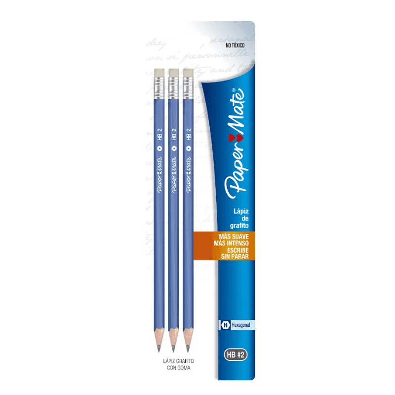 Imagen 1 de PAPER MATE® LAPIZ DE GRAFITO HEXAGONAL CON GOMA