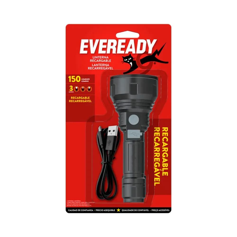 Imagen de EVEREADY® LINTERNA MEDIANA RECARGABLE 150 LUMENS