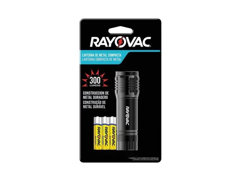 Imagen de RAYOVAC® LINTERNA COMPACT METAL - 300 LUMENS - 125 METROS