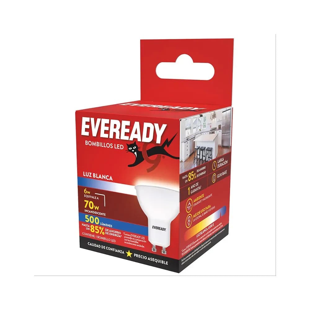 Imagen 1 de EVEREADY® LAMPARA LED GU10 6W