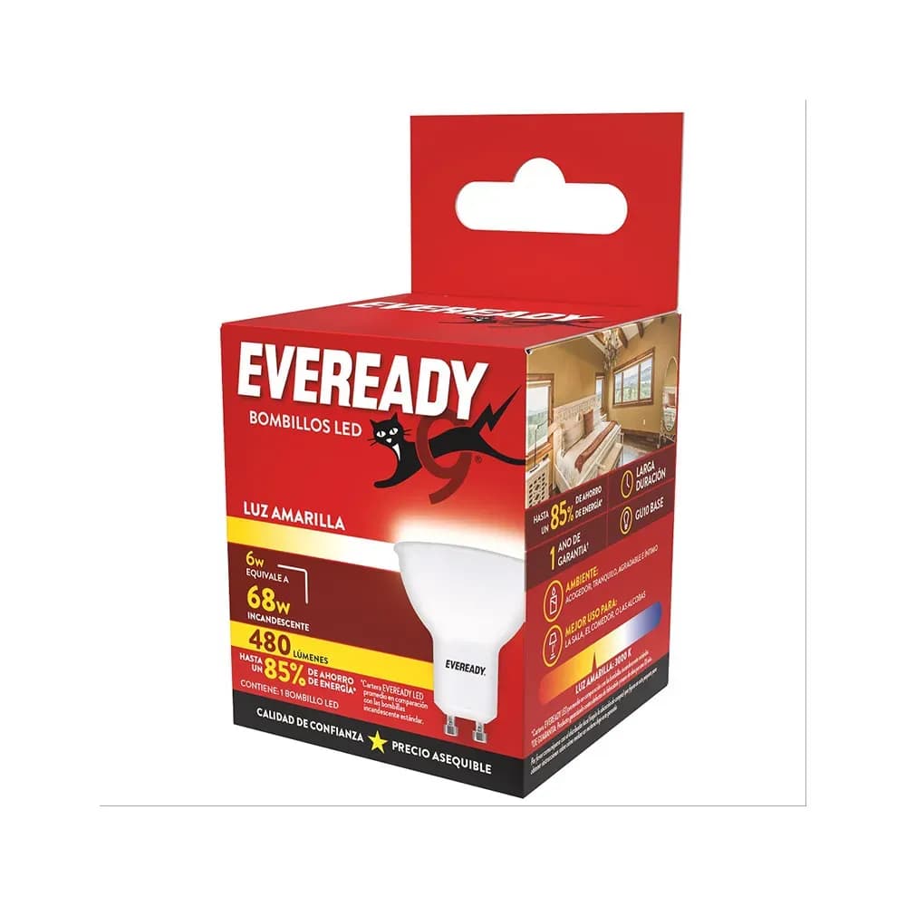 Imagen 1 de EVEREADY® LAMPARA LED GU10 6W