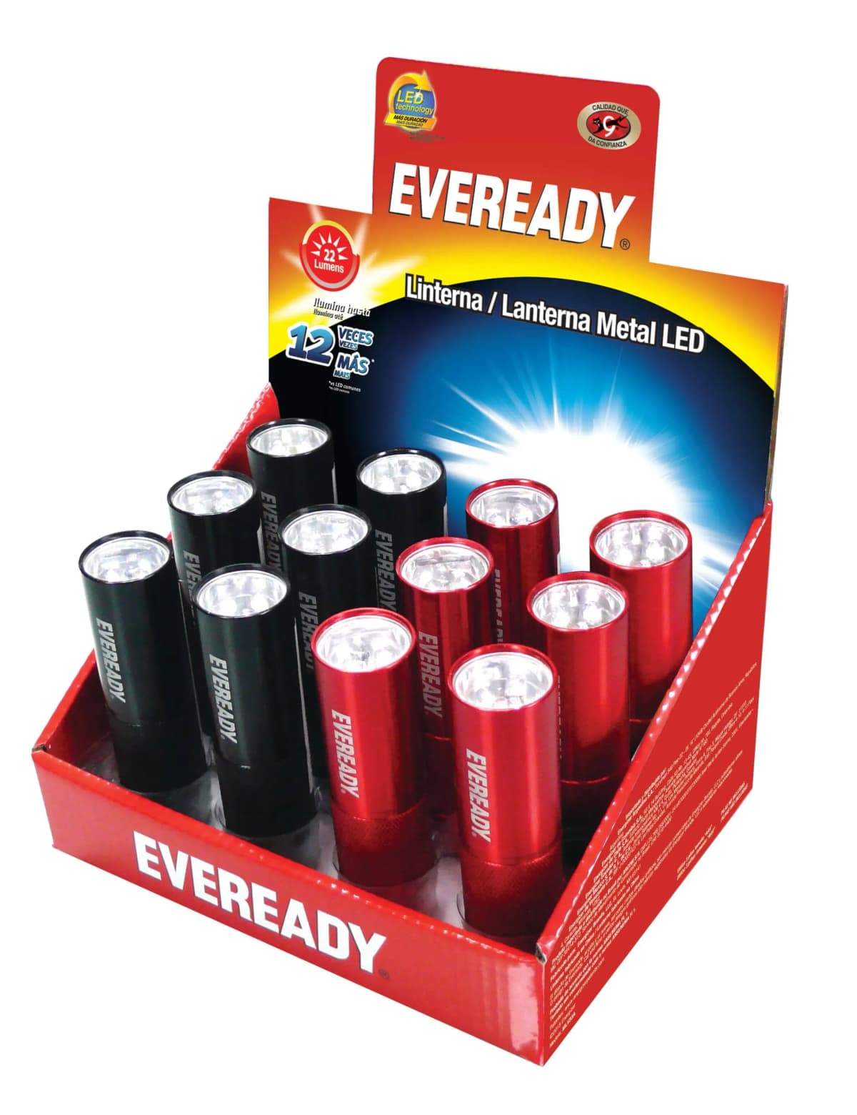 Imagen 1 de EVEREADY® LINTERNA METALICA ECONOMICA COMPACTA - 22 LUMENS