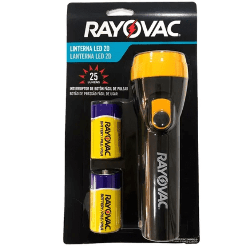 Imagen 1 de RAYOVAC® LINTERNA PLASTICA ECONOMICA 2D CON PILAS - 25 LUMENS