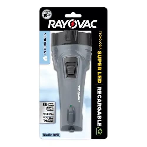 Imagen 1 de RAYOVAC® LINTERNA RECARGABLE SUPERLED EQUIVALE 15 LED - 50 LUMENS - 96MTS